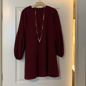 Statement sleeve shift dress